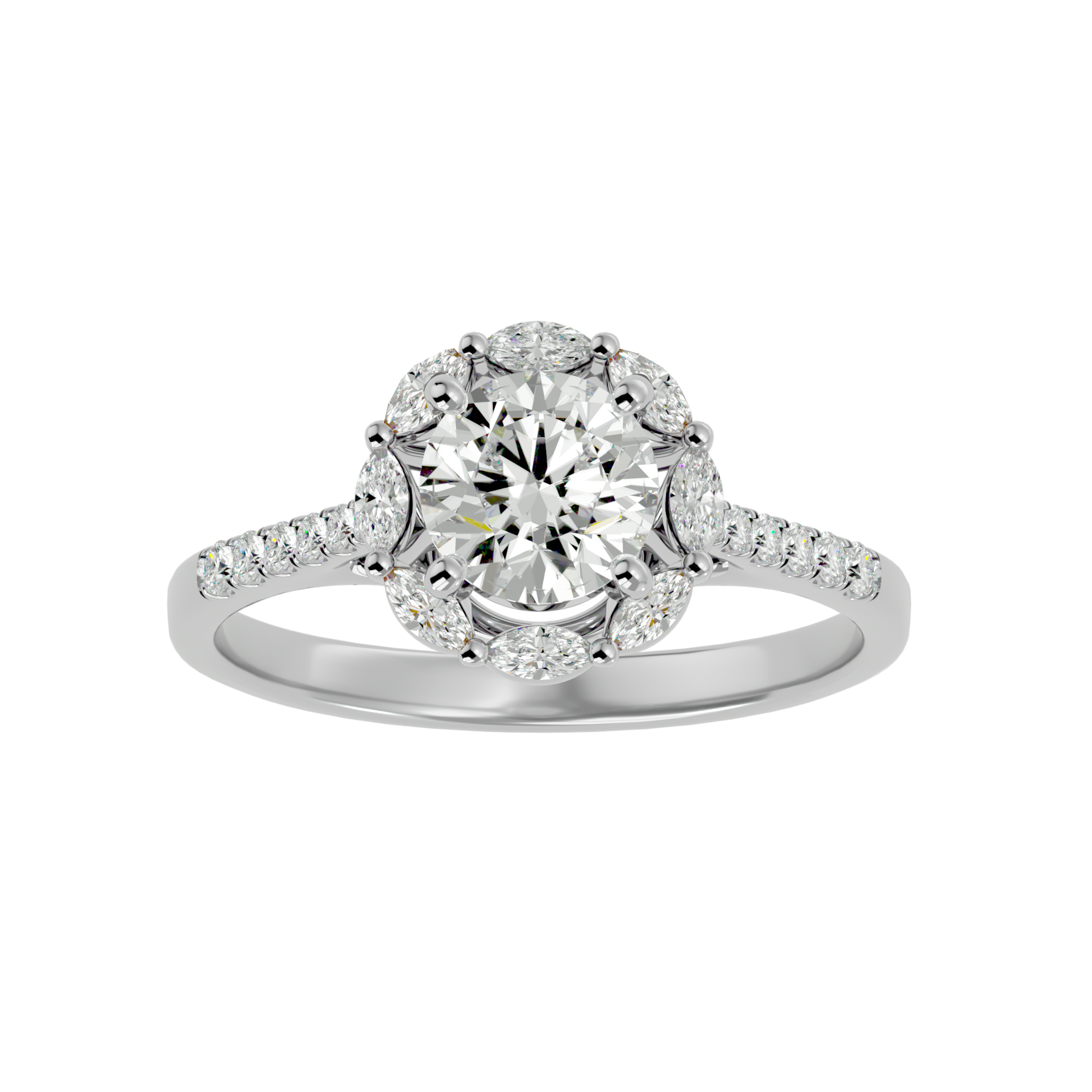 HOH Franklin Diamond Halo Ring