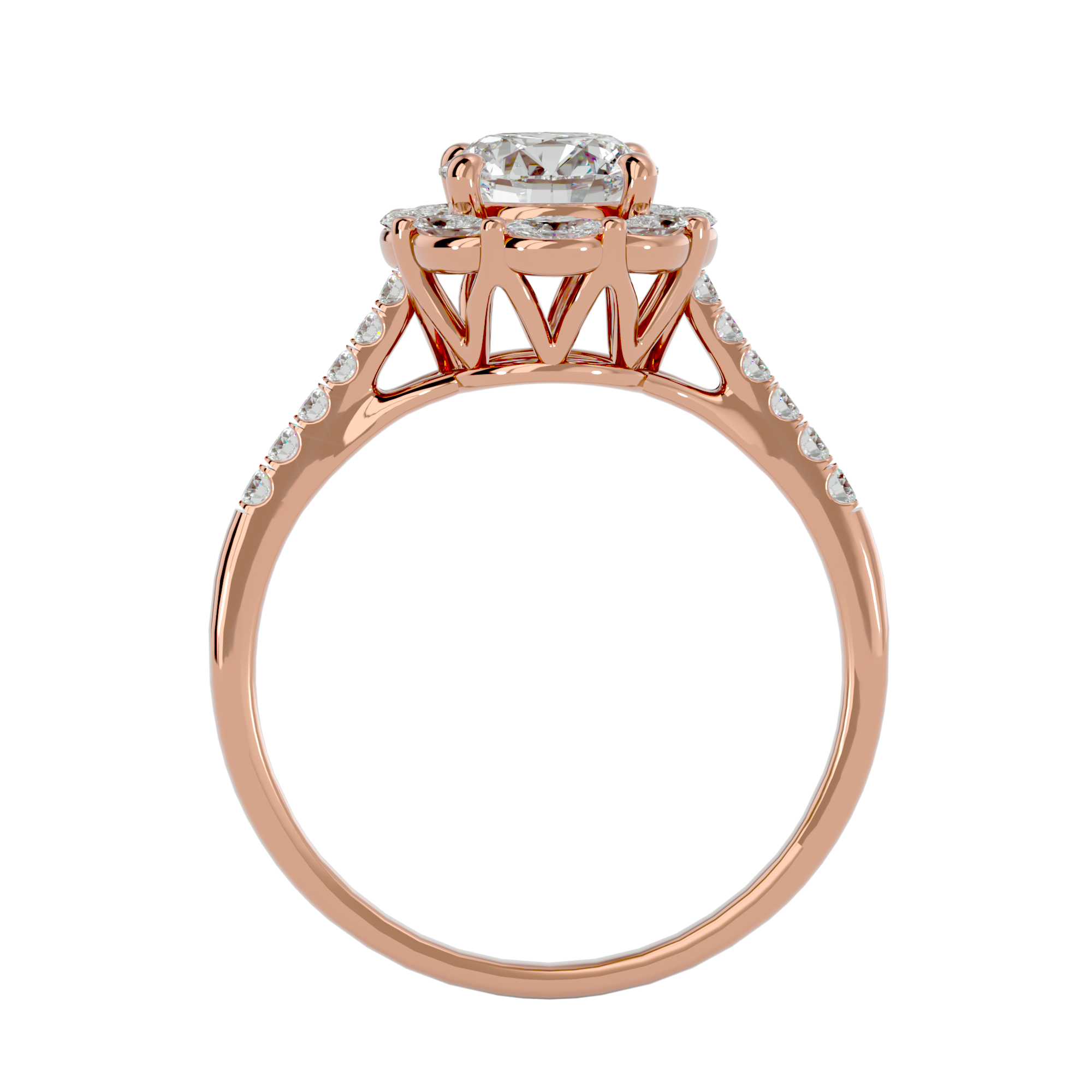 HOH Franklin Diamond Halo Ring