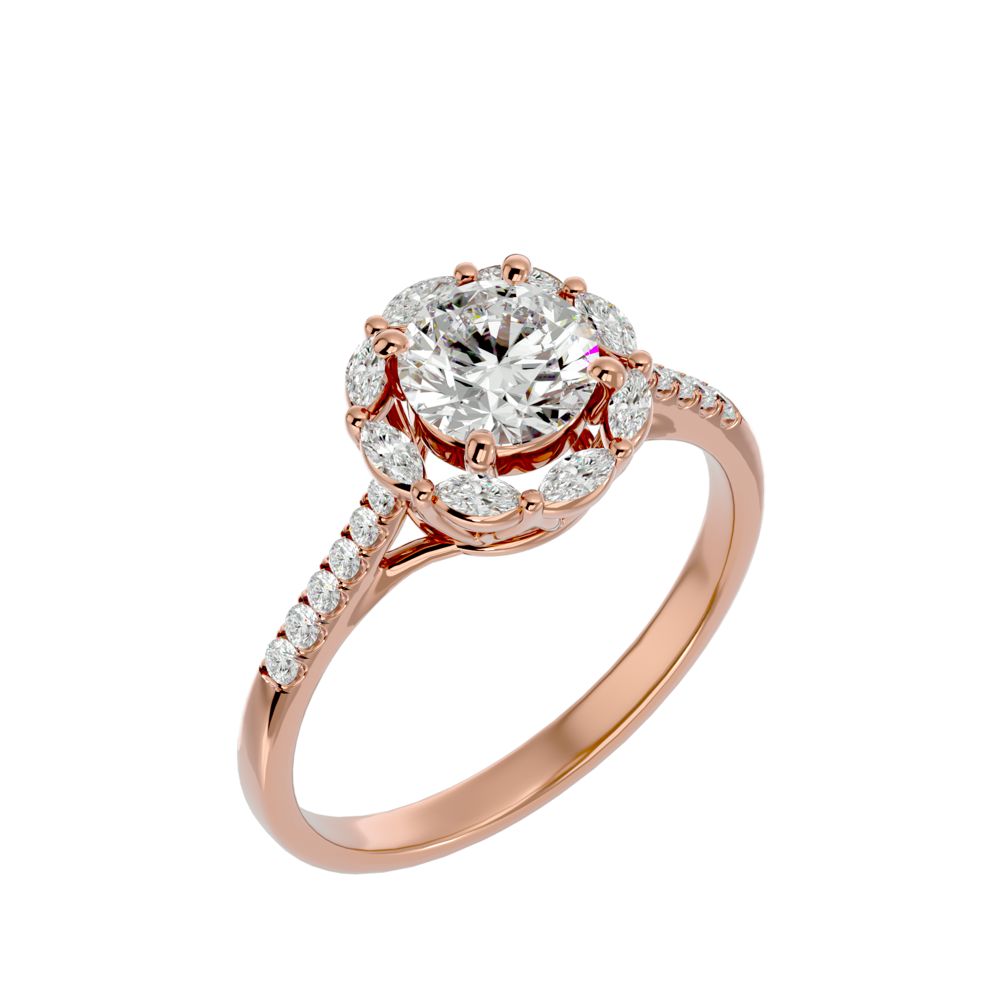 HOH Franklin Diamond Halo Ring