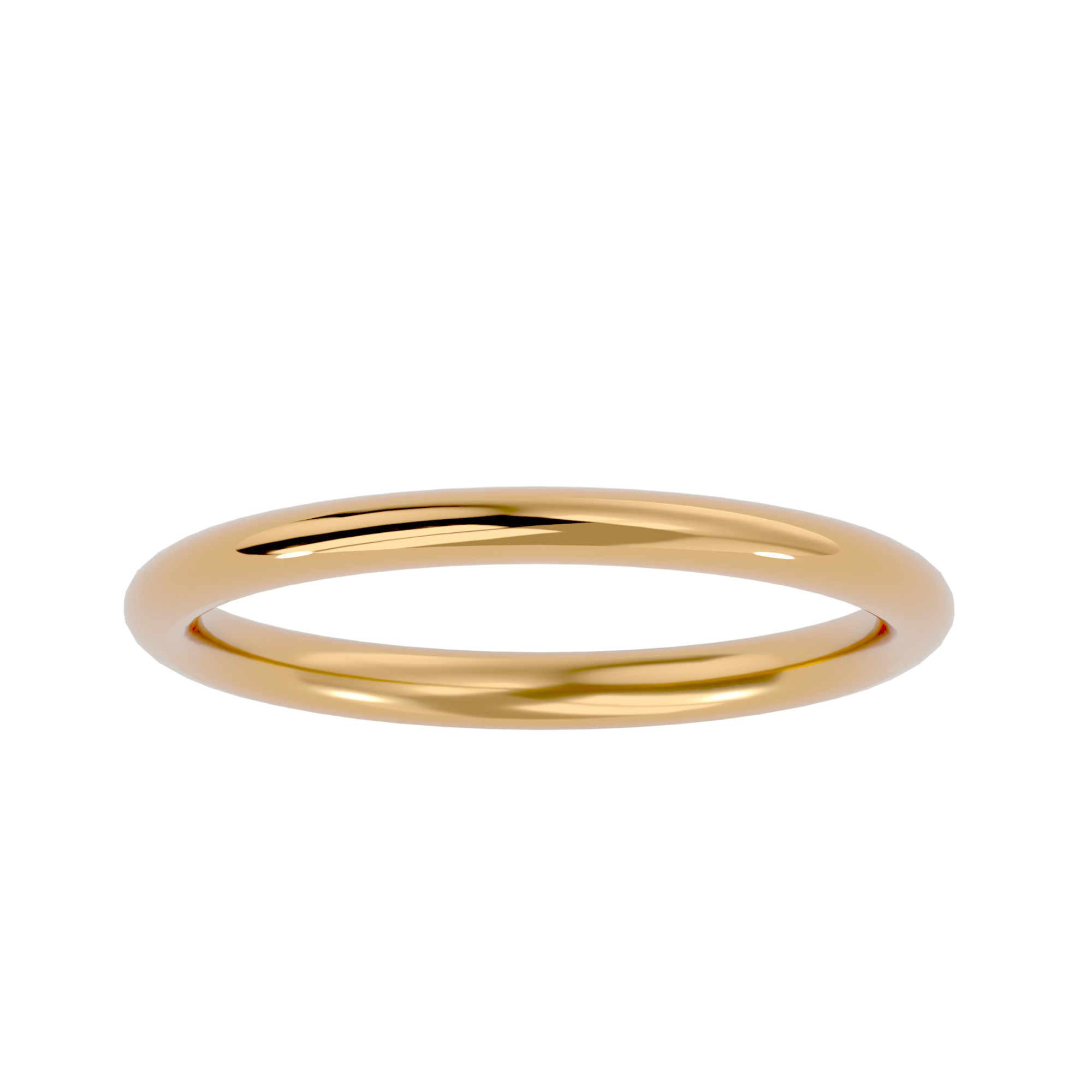 HOH Grayson Solid Gold Mens Wedding Band