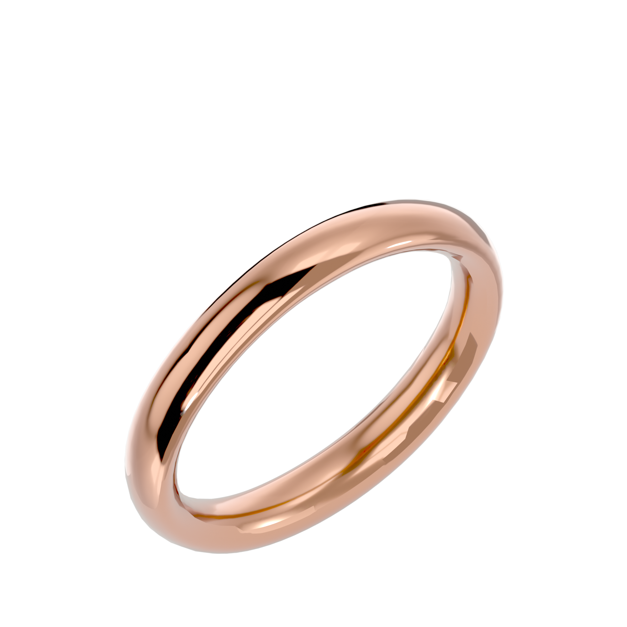 HOH Ari Solid Gold Mens Wedding Band