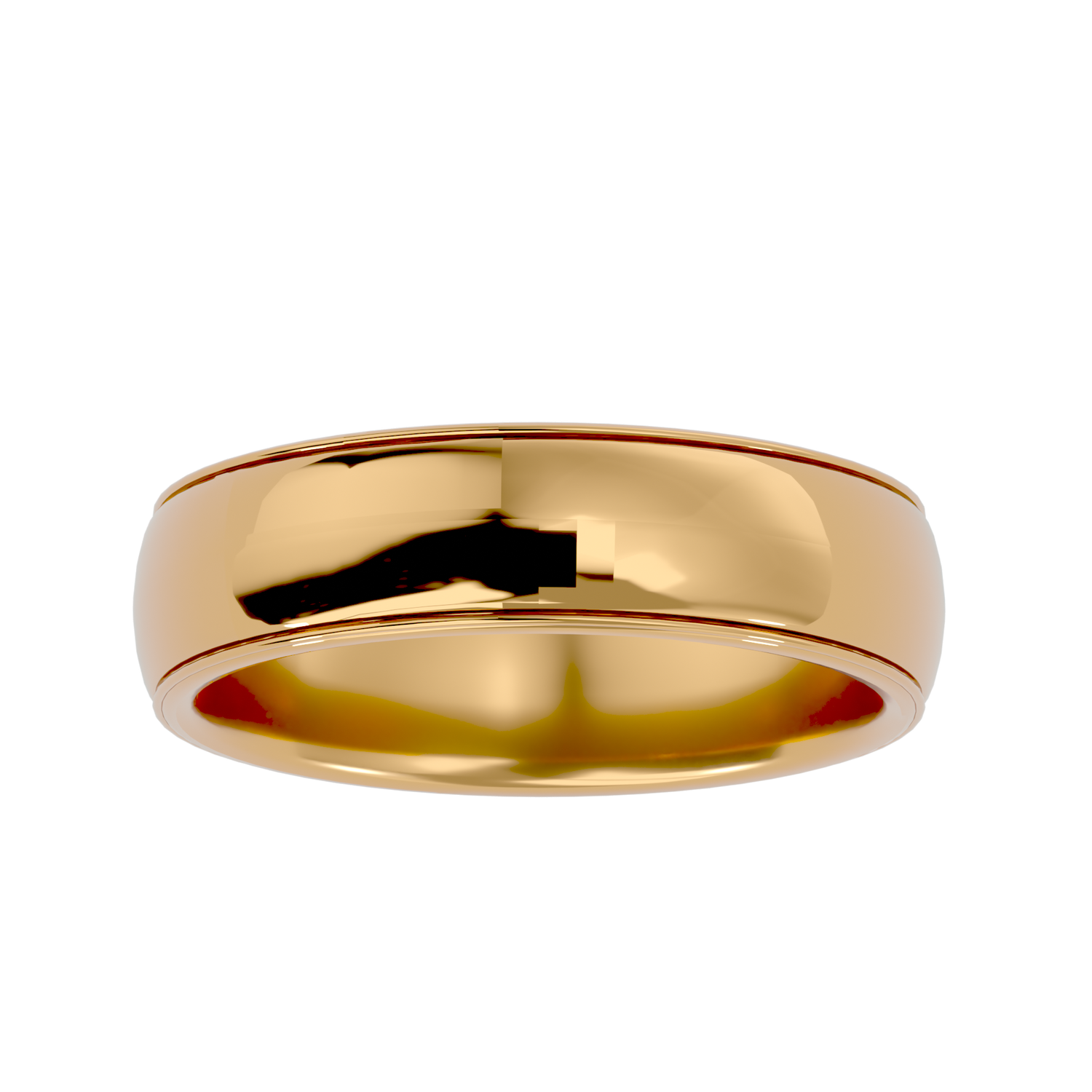 HOH Bruno Solid Gold  Mens Wedding Band