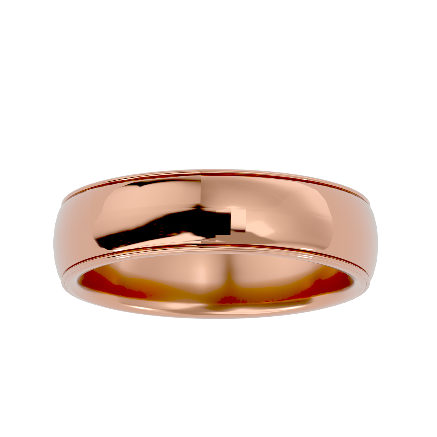 HOH Bruno Solid Gold  Mens Wedding Band