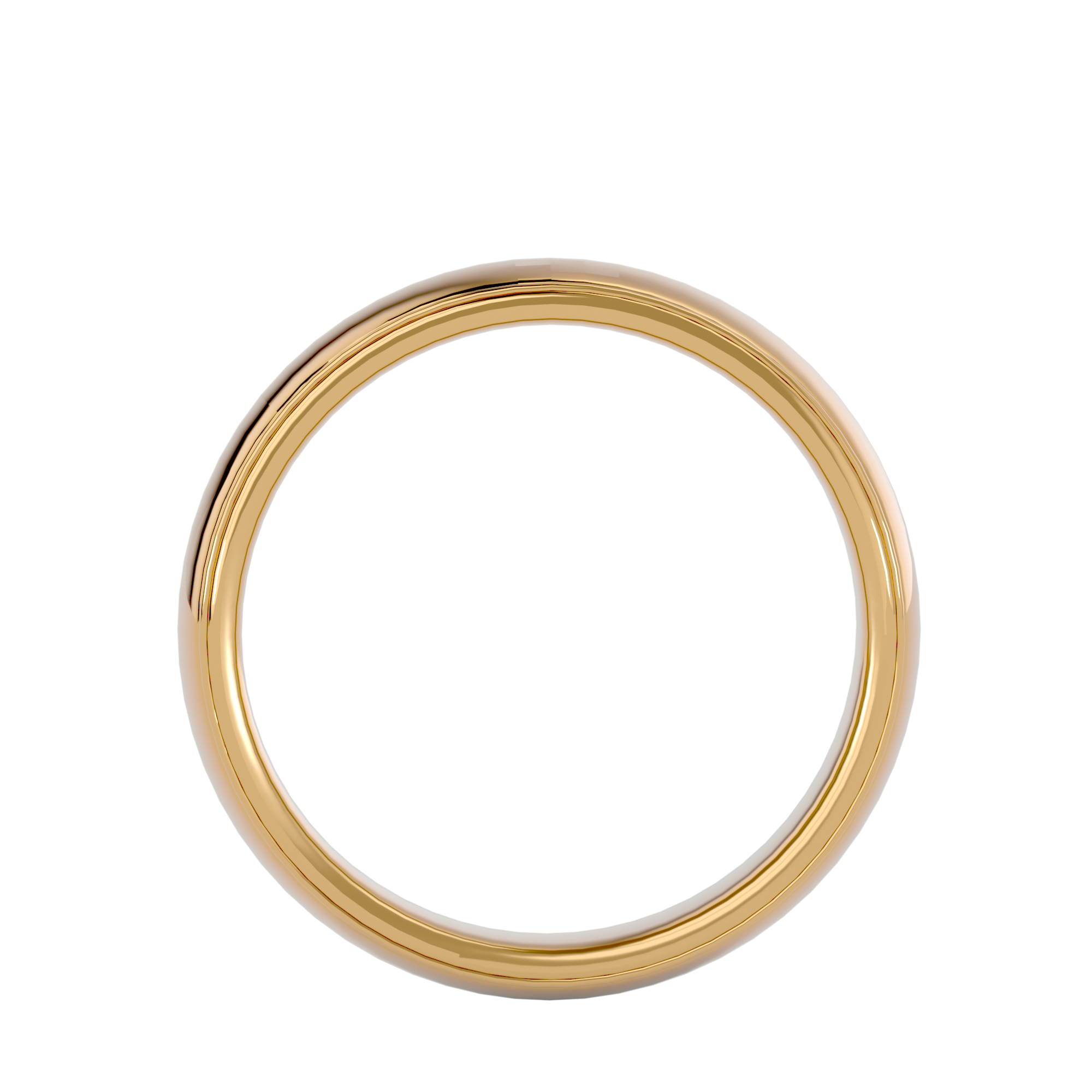 HOH Bruno Solid Gold Mens Wedding Band