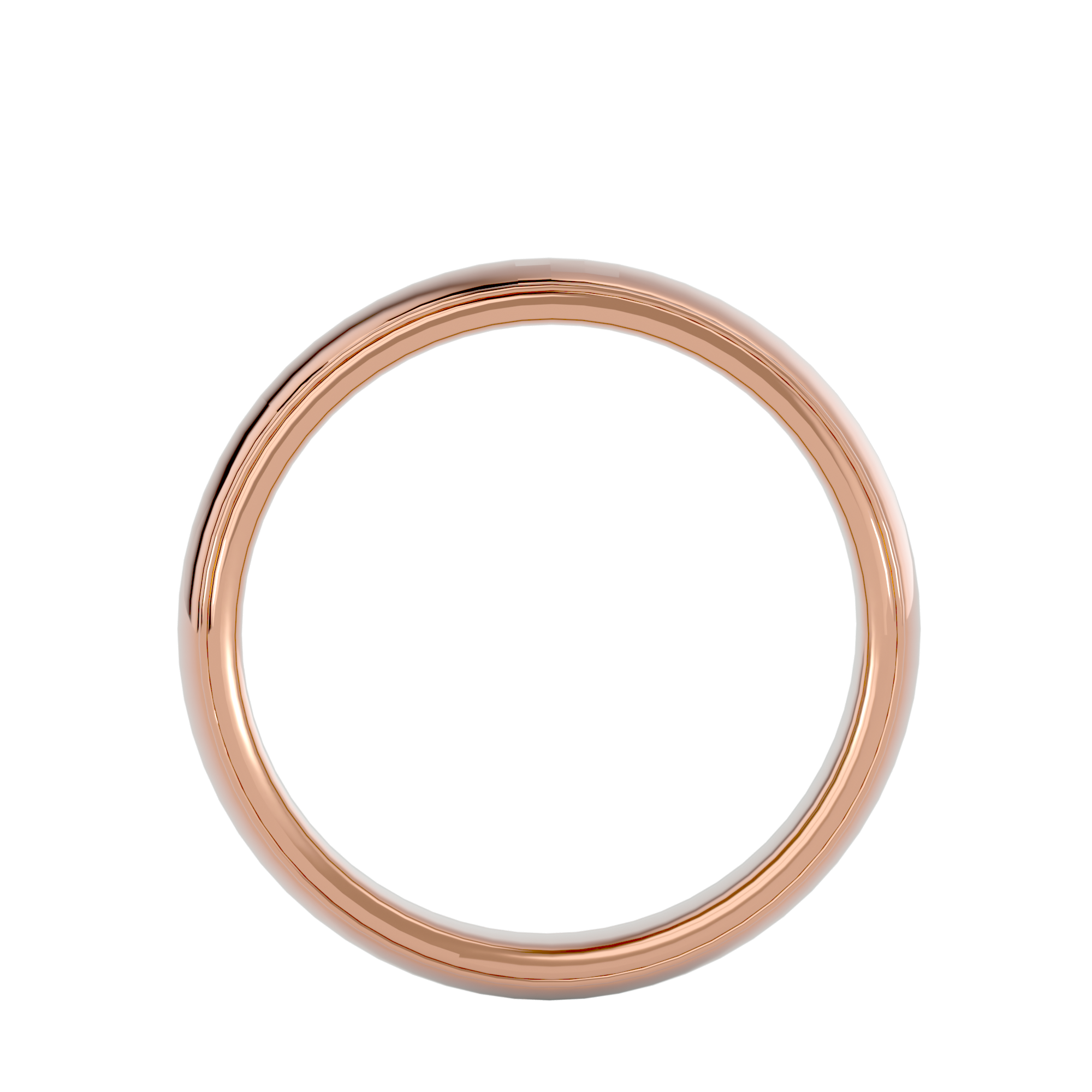 HOH Bruno Solid Gold Mens Wedding Band