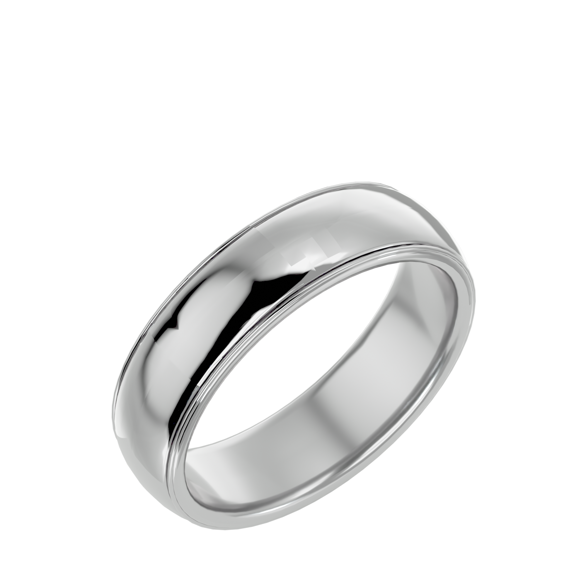 HOH Bruno Solid Gold Mens Wedding Band