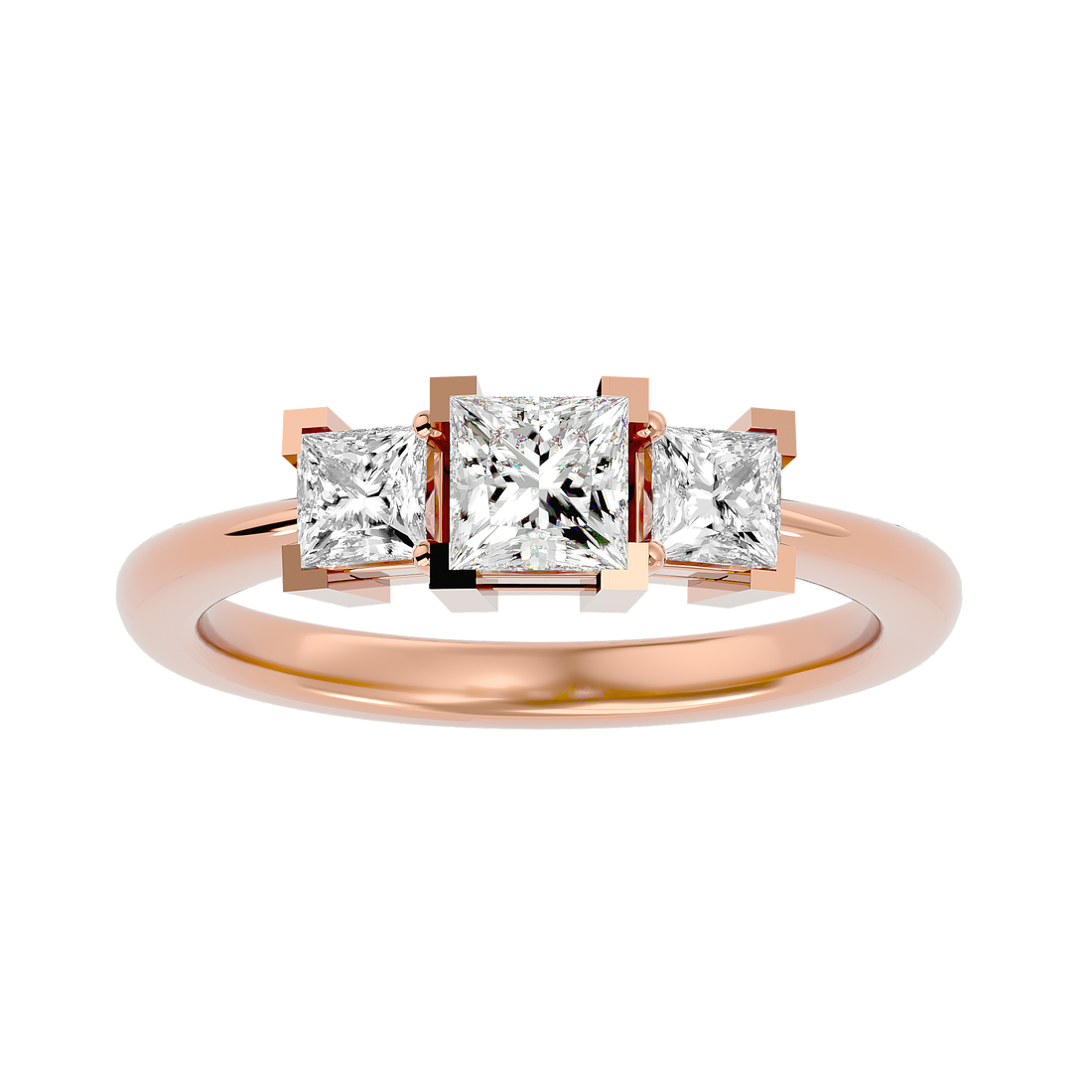 HOH Crestora Diamond Three Stone Ring