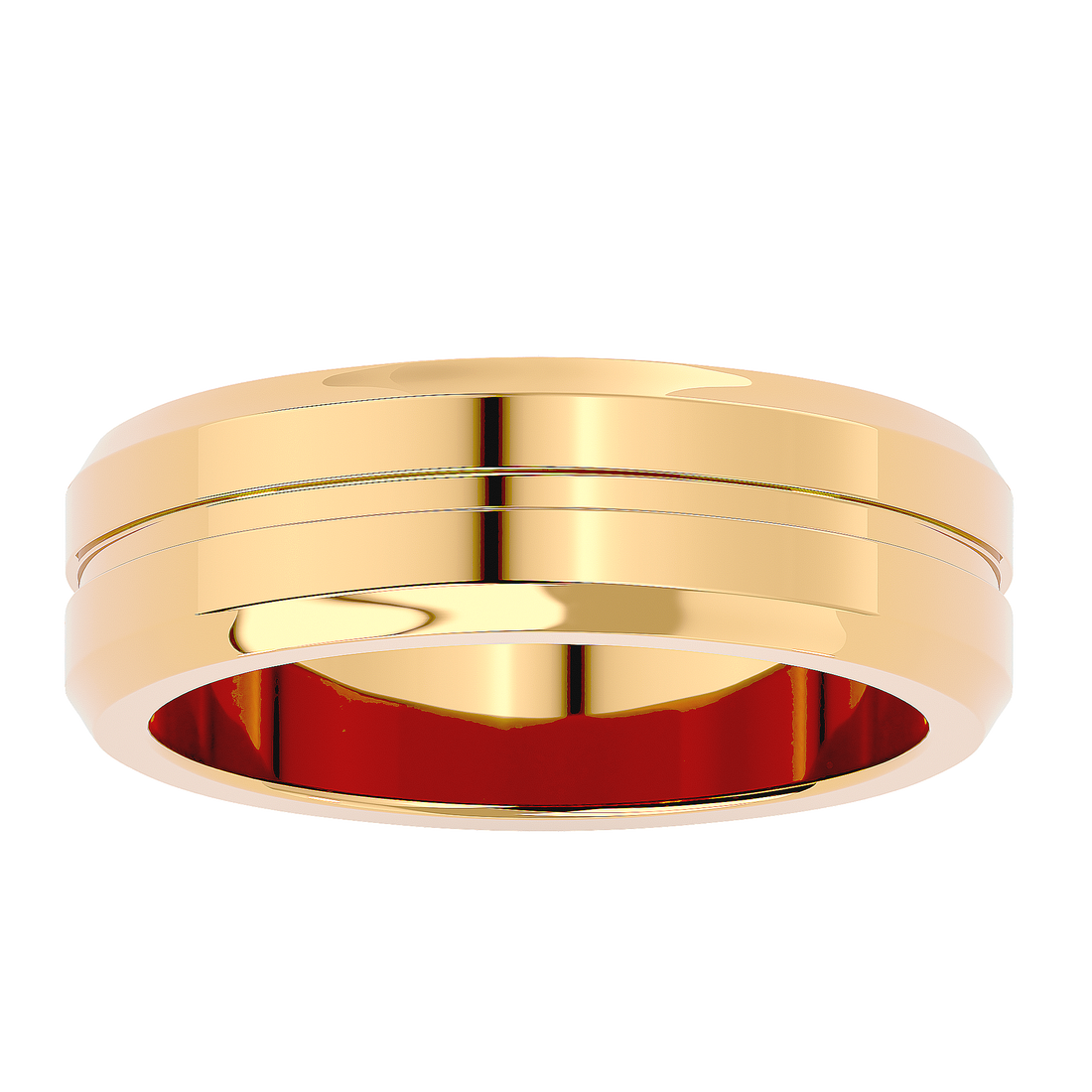 HOH Horace Solid Gold  Mens Wedding Band