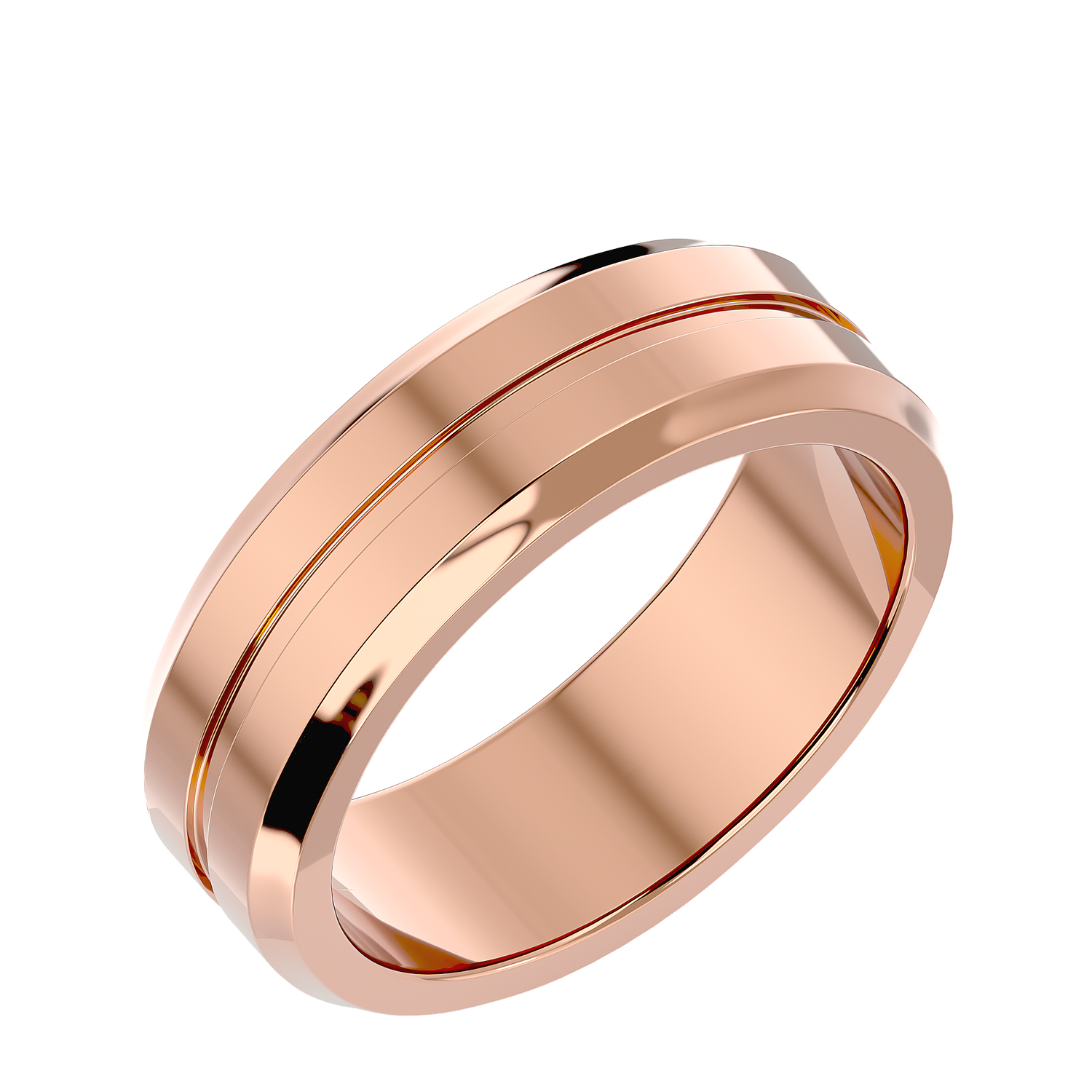 HOH Horace Solid Gold  Mens Wedding Band