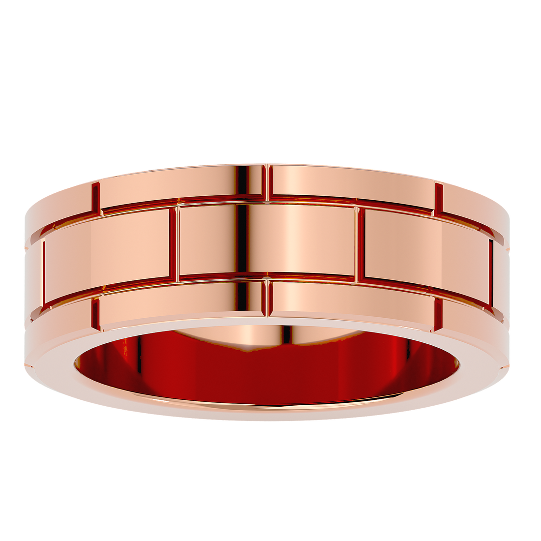 HOH Gabriel Solid Gold  Mens Wedding Band