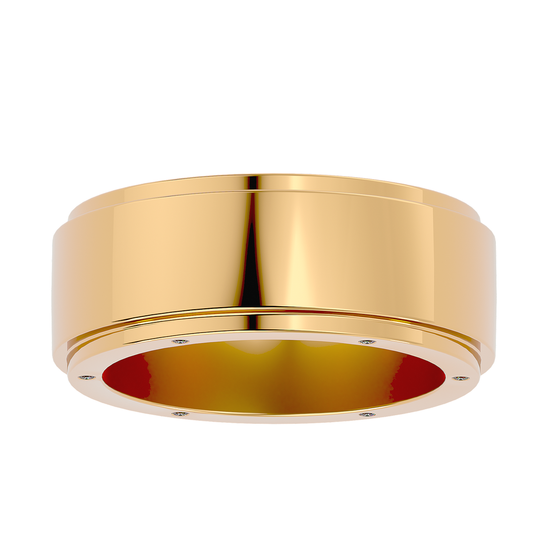 HOH Diego Solid Gold  Mens Wedding Band