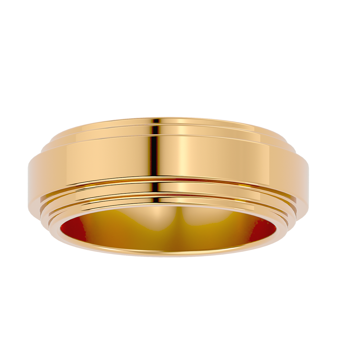 HOH Adrian Solid Gold  Mens Wedding Band