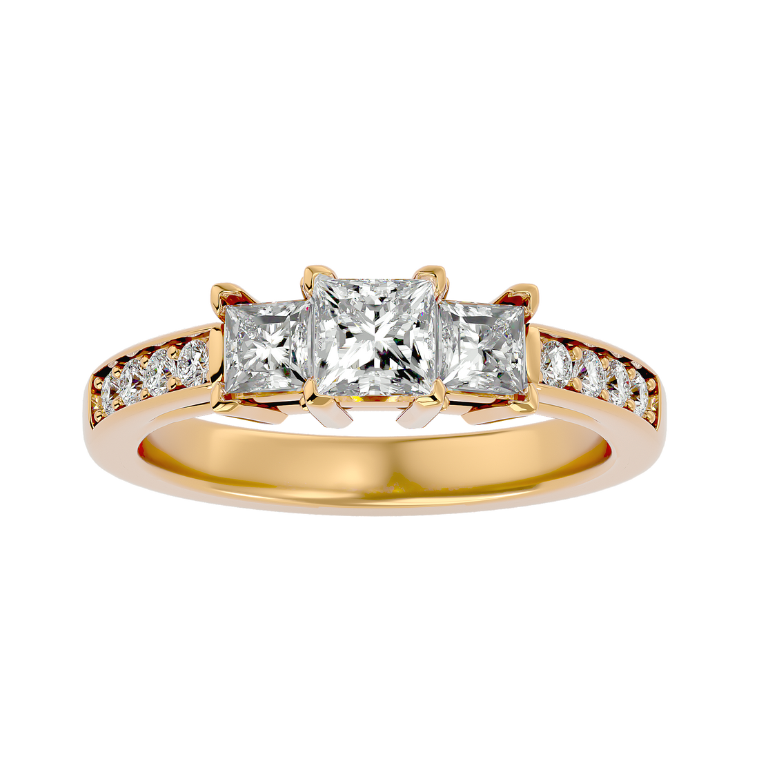 HOH Aura Diamond Three Stone Ring