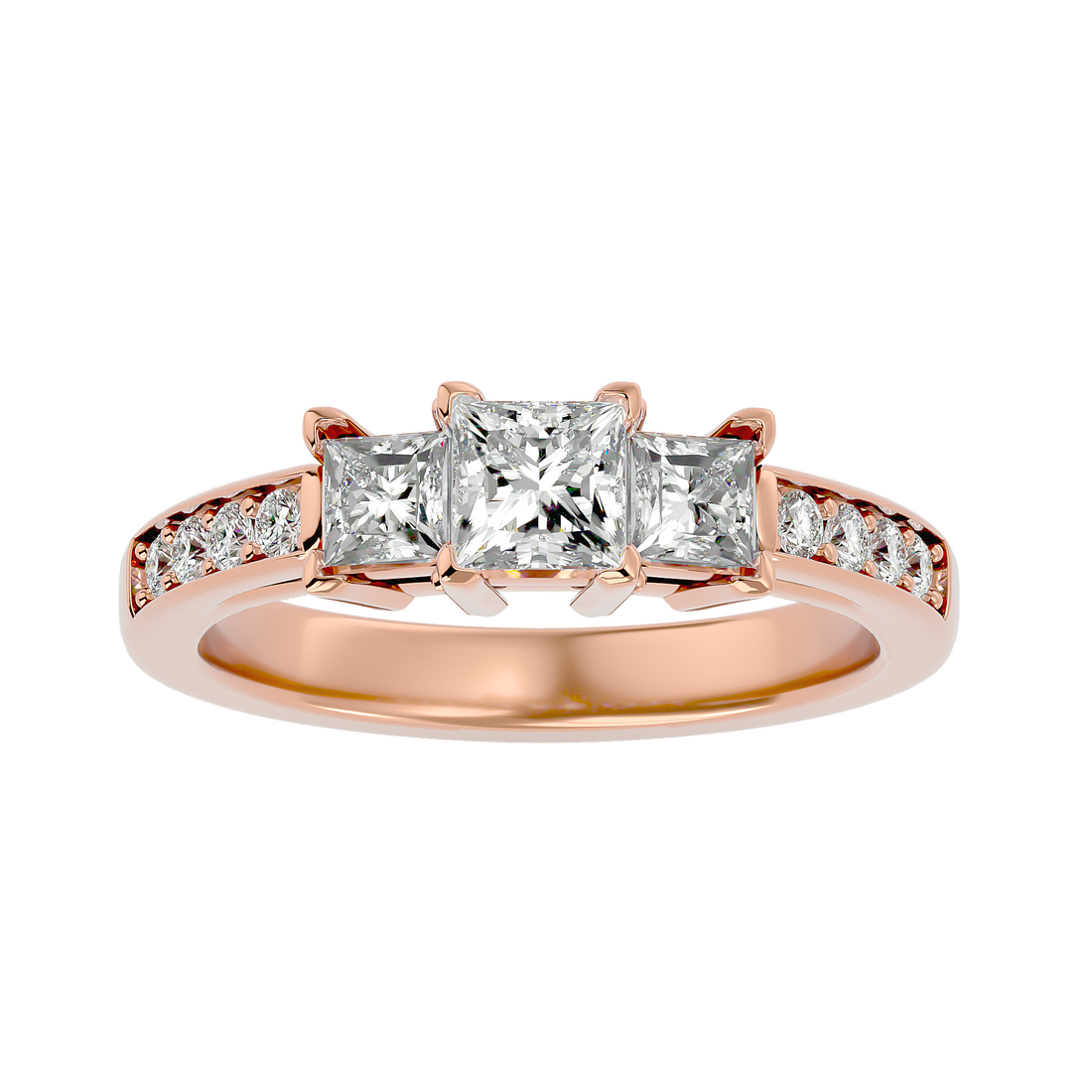 HOH Aura Diamond Three Stone Ring
