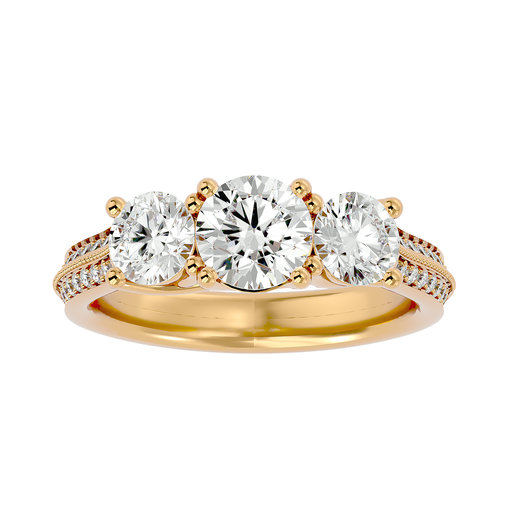 HOH Zinnia Diamond Three Stone Ring