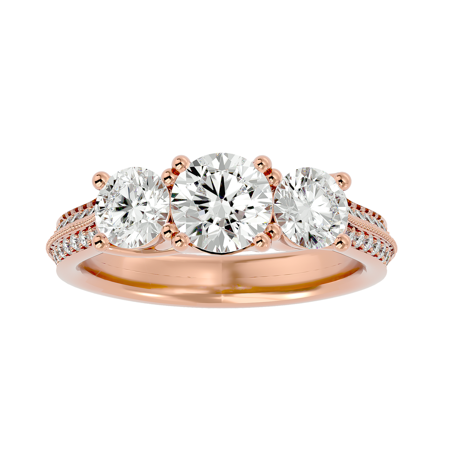 HOH Zinnia Diamond Three Stone Ring