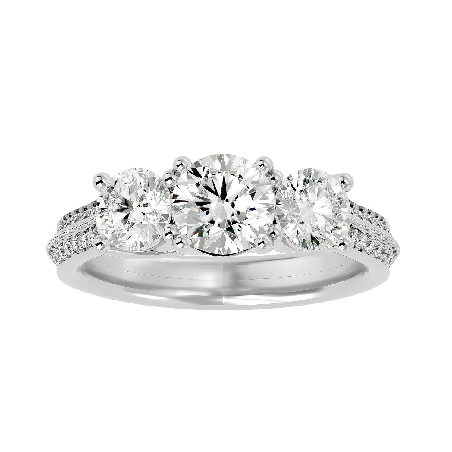 HOH Zinnia Diamond Three Stone Ring