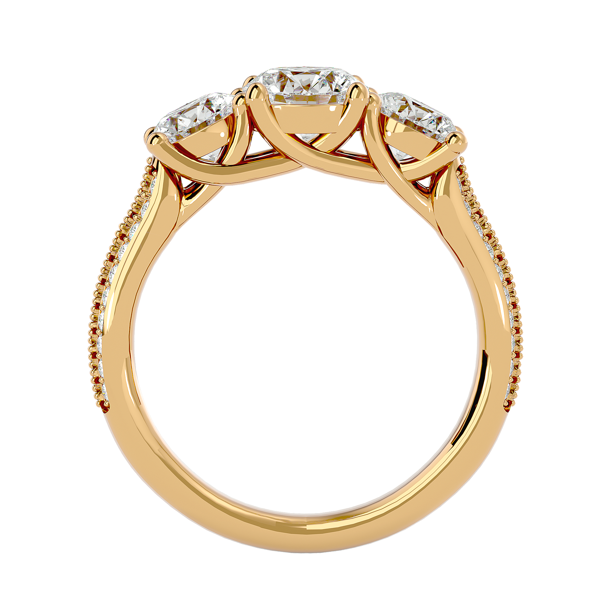 HOH Zinnia Diamond Three Stone Ring