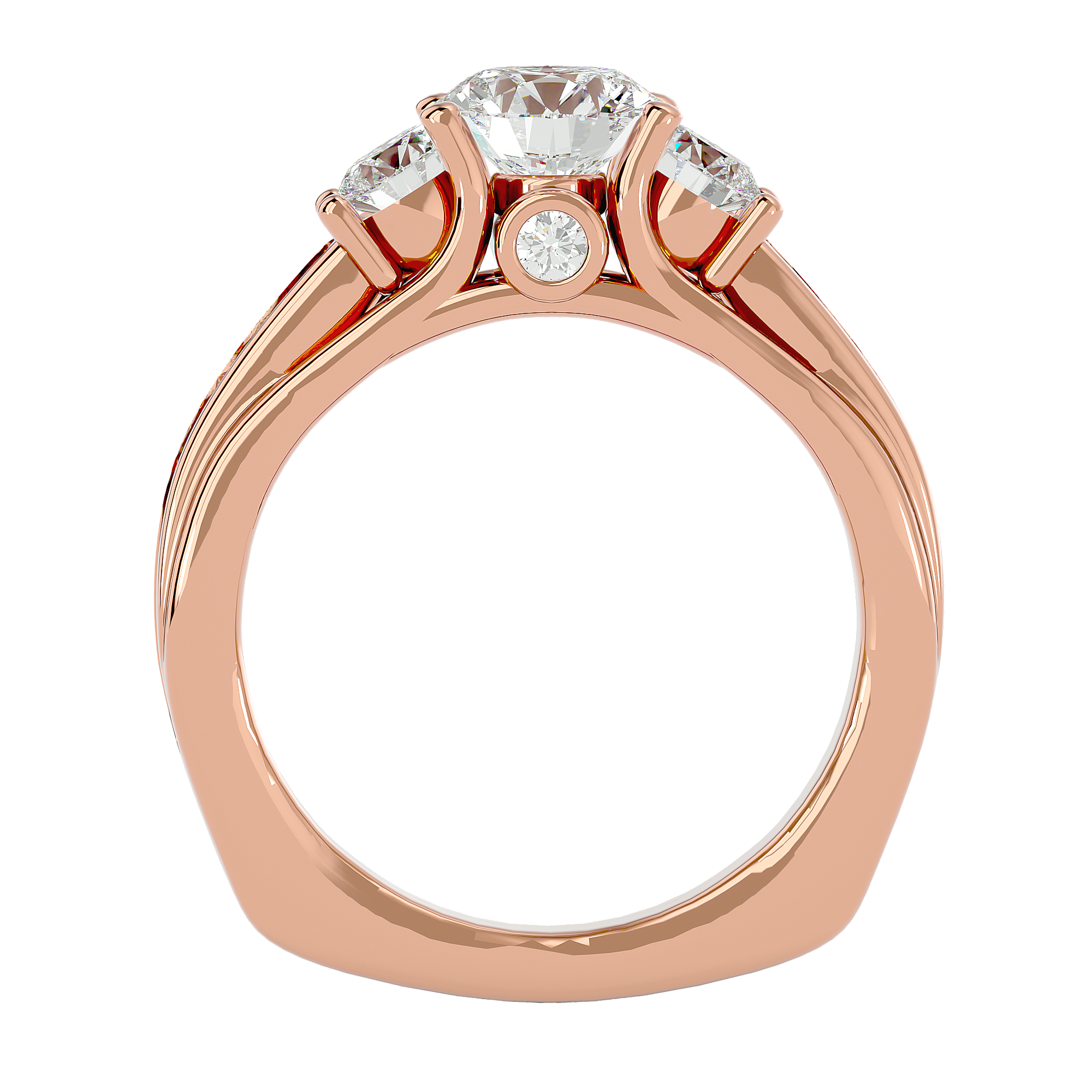 HOH Ezra Diamond Three Stone Ring