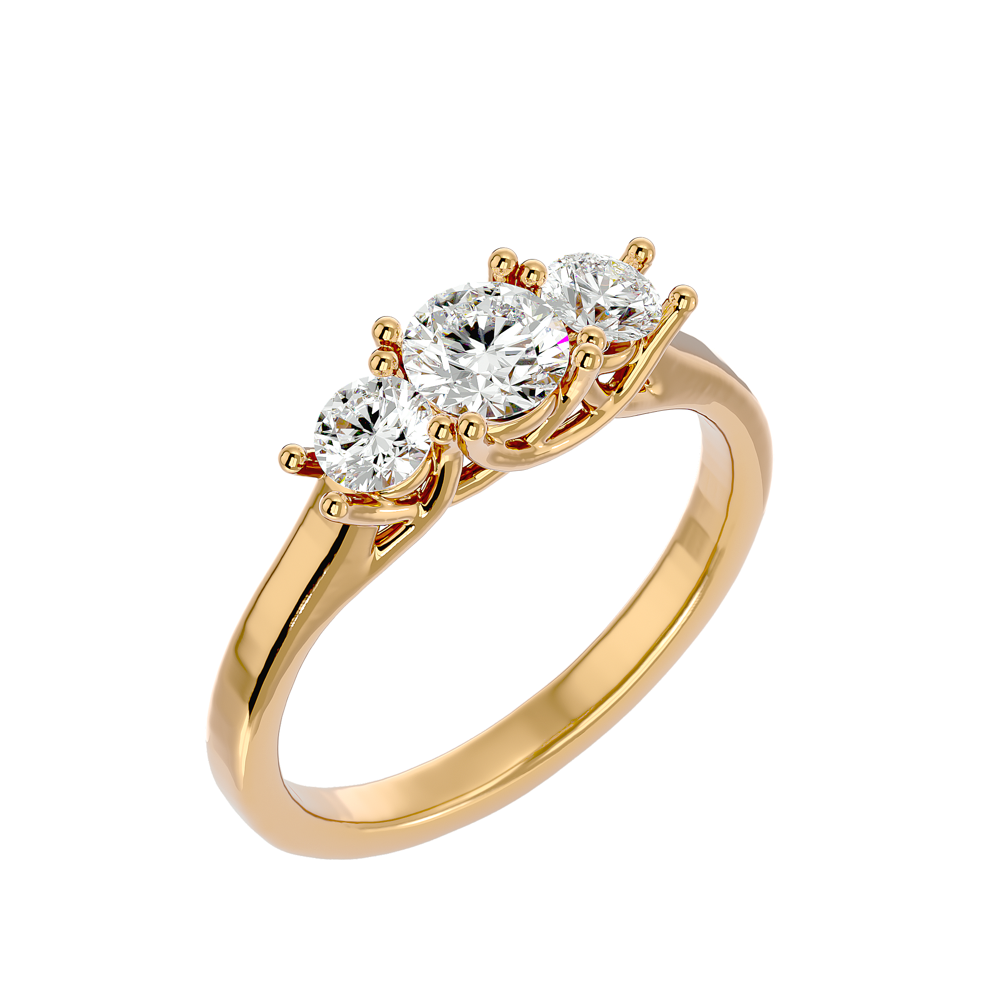 HOH Ophelia Diamond Three Stone Ring